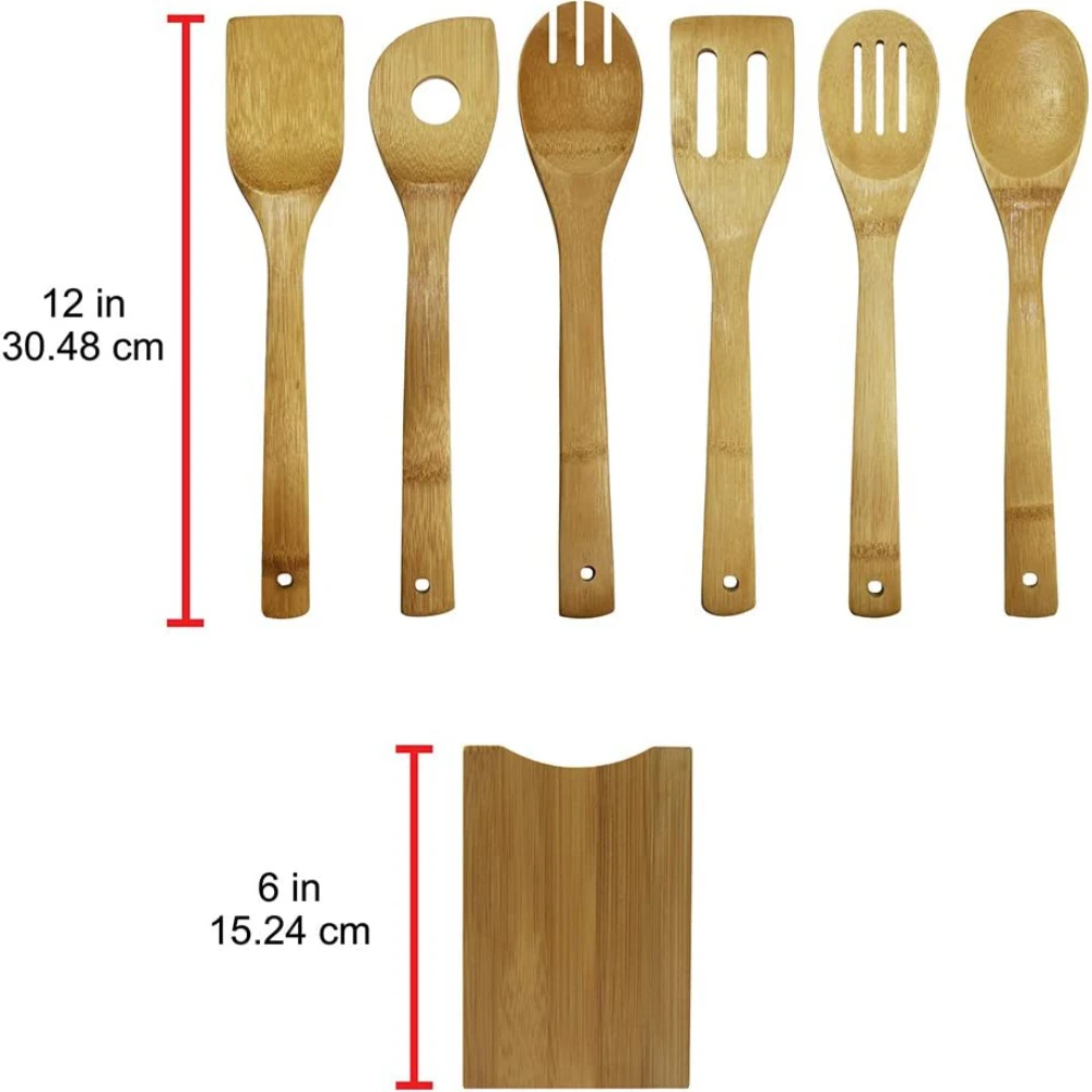 Eco-Friendly Kitchen Cooking Utensil In Bamboo Holder Suppliers Wooden Bamboo Kitchen Utensils