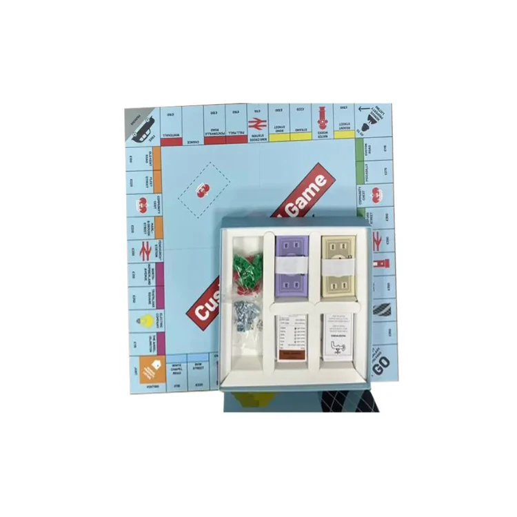 Custom Design Monopoli Board Games Manufacturers Plastic Miniature Token Supplier Table Board Game