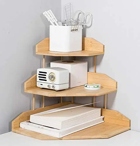 Bamboo storage rack Three floors detachablerack environmental dish+racks bamboo shelf