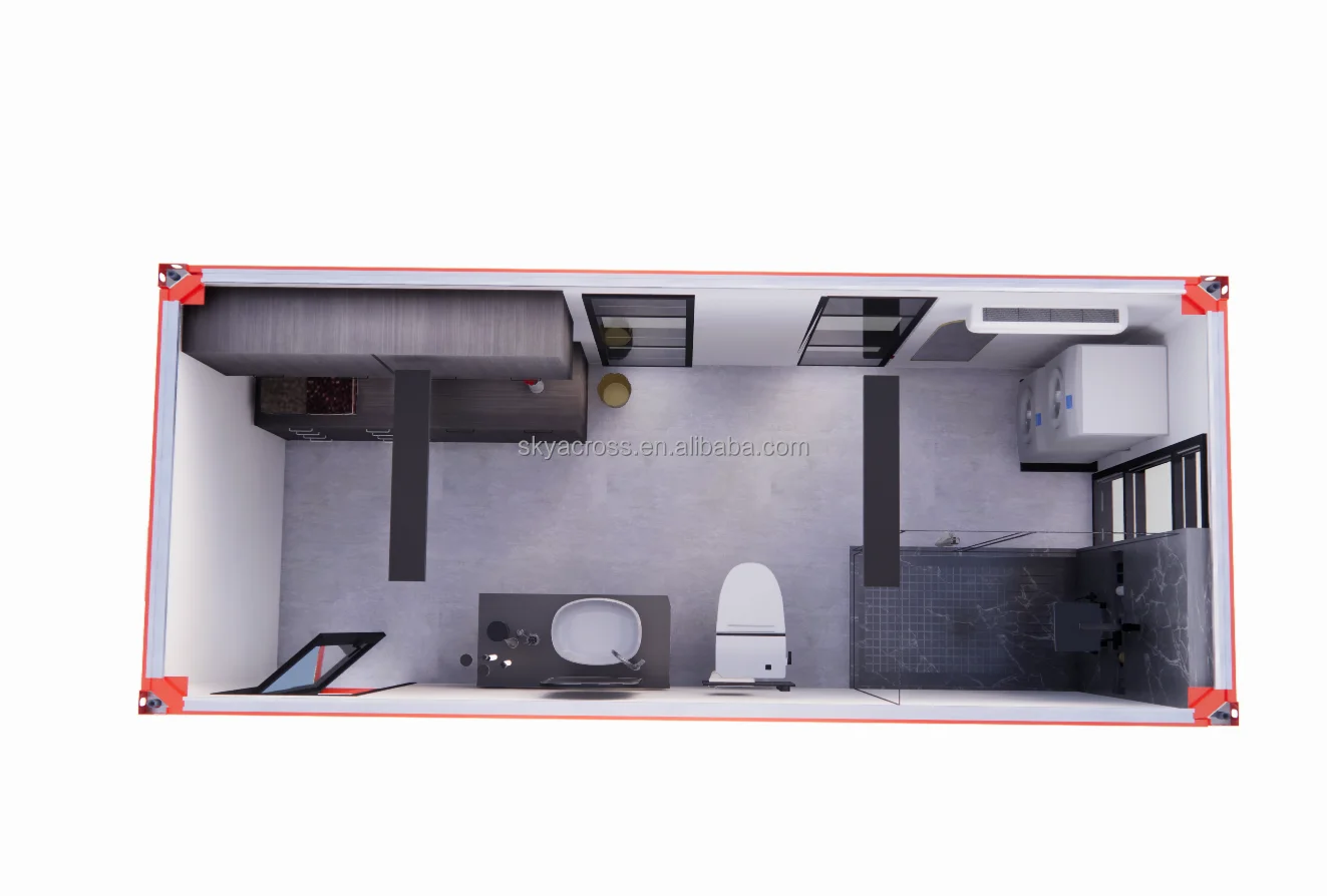 Portable container mobile room integrated shower room wardrobe bathroom bathroom