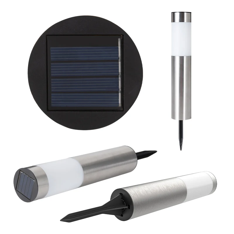 Good Waterproof 6000K Outdoor Solar Powered Post Lawn Light Pillar Gate Garden Lights