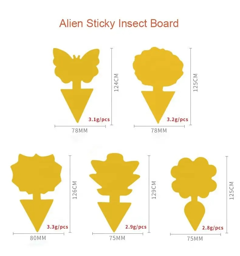 Factory Supply Double Sided Different Shape Super Sticky Insect Trap Yellow Sticky Insect Catcher Traps Sticky Fly Trap