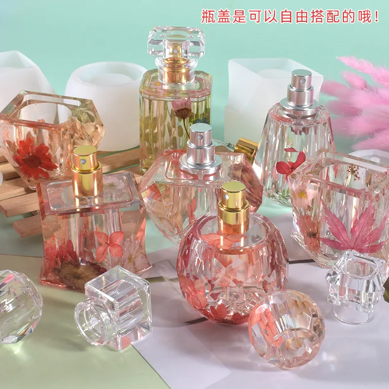 M3131 New Perfume Bottle Silicone Mold Making Crystal Resin Casting Mold Epoxy Resin