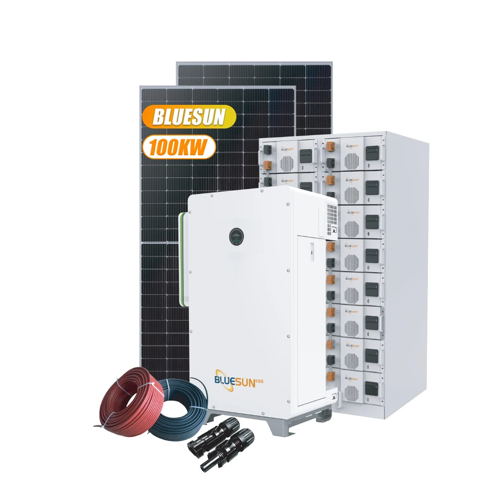 Bluesun Solar standard storage solar system 30kw 50kw 100kw hybrid solar system for home use and commercial use