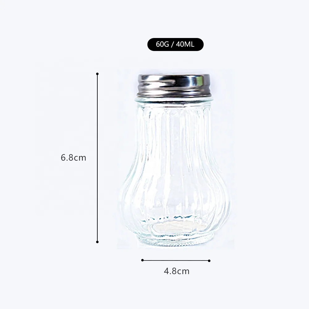 Best Selling Salt and Pepper Spice Shaker with Glass Bottle and Plastic Lid