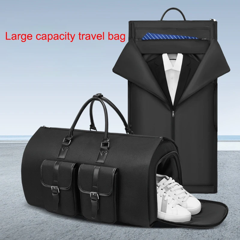 Customized Portable Travel Men Suit Carrier Weekender Tote Bag Convertible Garment Suit travel Duffel Bag