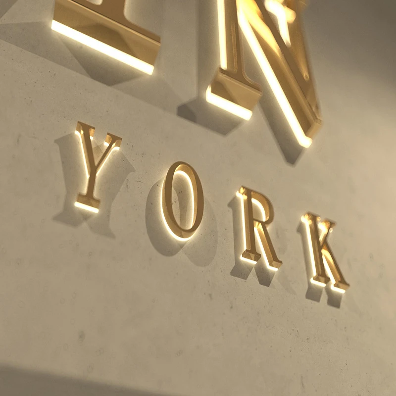 Custom Indoor 3D Acrylic Letters Logo Design Wall Letters Signs Signage led backlit sign electronic Illuminated Sign