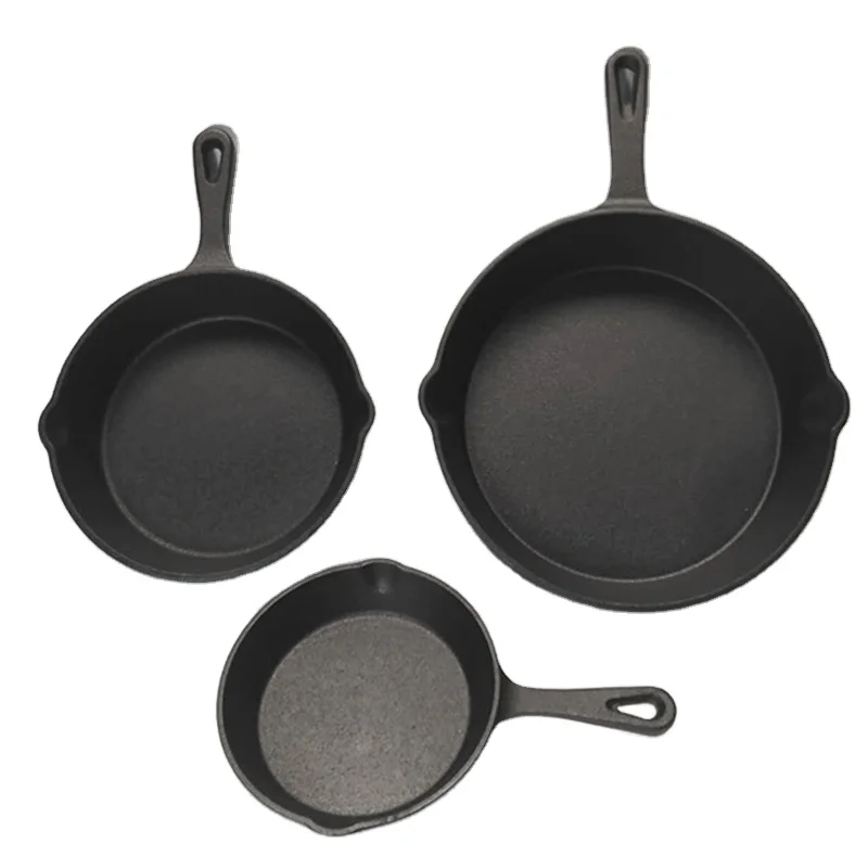 Супер рынки Горячая продажа без палки чугунная сковорода чугунная кухонная посуда сковорода