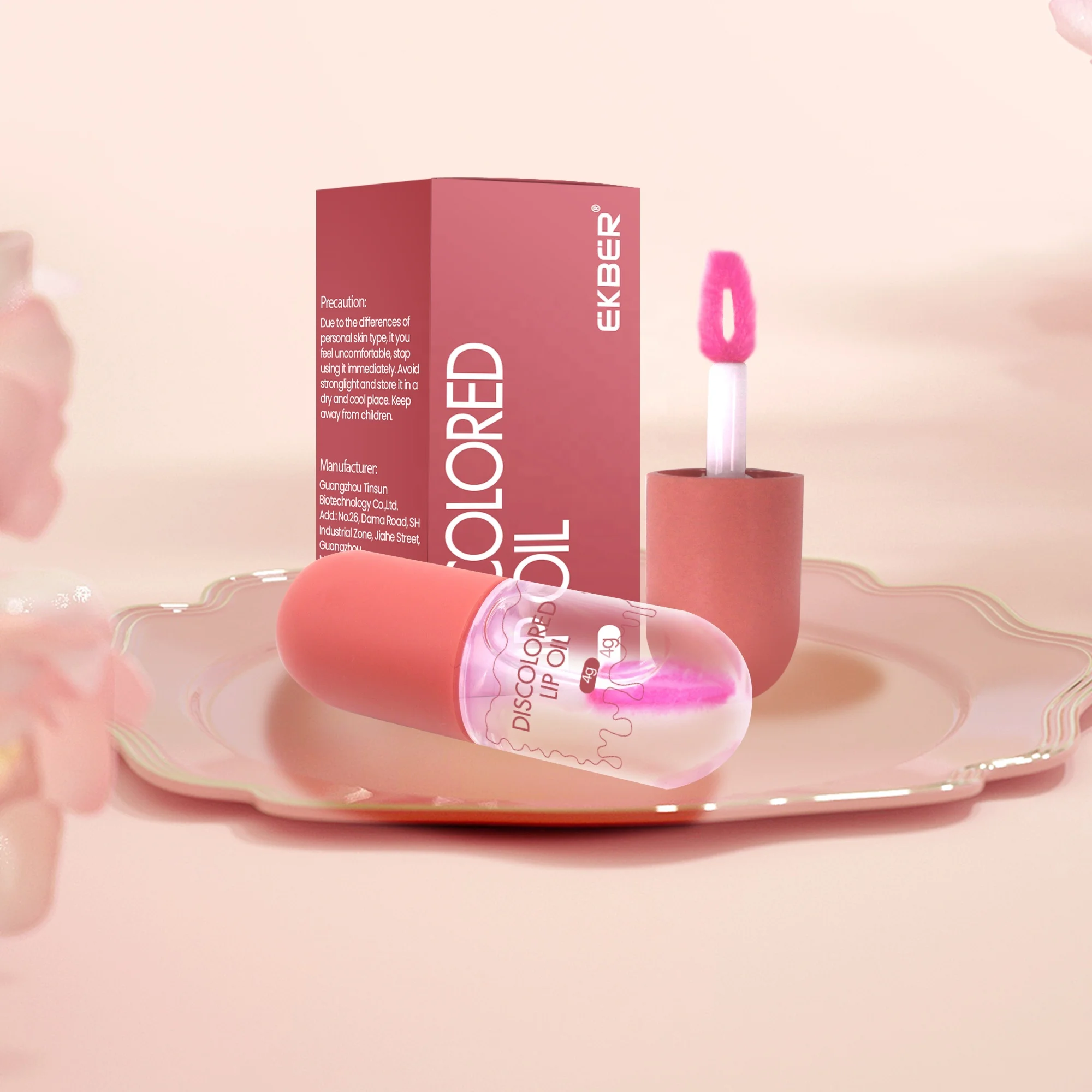 Low Moq Cupsale Discolored Lip Oil Color Changing Lip Gloss Private Label Lip Oil