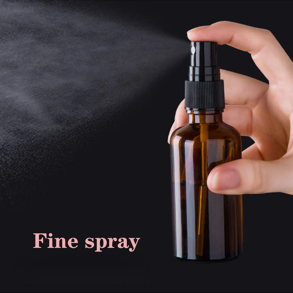 5 ml 50ml 20ml 100ml 5ml 10ml 30 ml Transparent Clear Frosted Round 100 ml 50 ml 30ml 15ml Glass Spray Bottle With Gold Lids