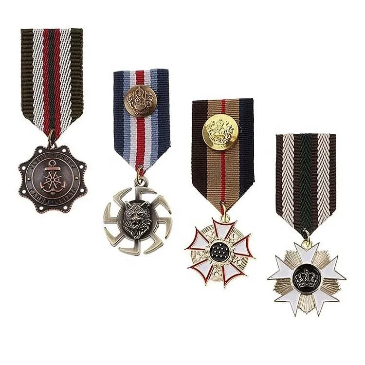 high quality competitive price ww2 german enamel medal custom ribbon medallion for sale