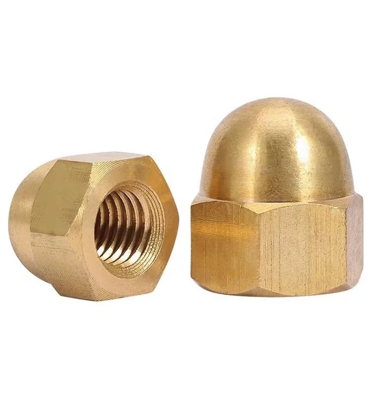 High quality DIN1587 metric decorative cap nut hexagon dome brass cap nut