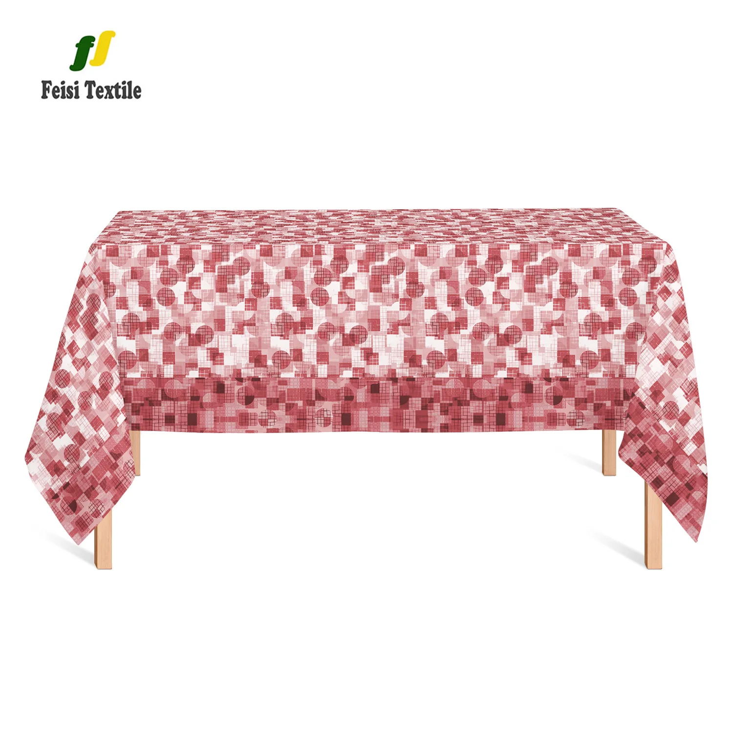 
Geometric pattern forme table cloth mantel for Italian market dinning home outdoor and indoor 140 width selvage bordrue 