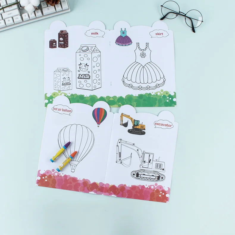 ULi New Arrivals Reusable Graffiti Children Kids Animal Coloring Book Children Drawing Painting Book for Kids