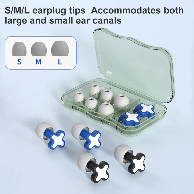 High Quality Sound insulation sleeping earplugs Reusable Noise reduction sleep earplugs Silicone ear plugs