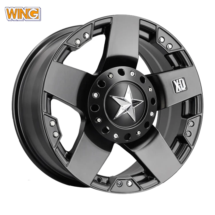 #R1007 durable casting matt black offroad 16 inch car rims 6x139.7 18 inch 17inch