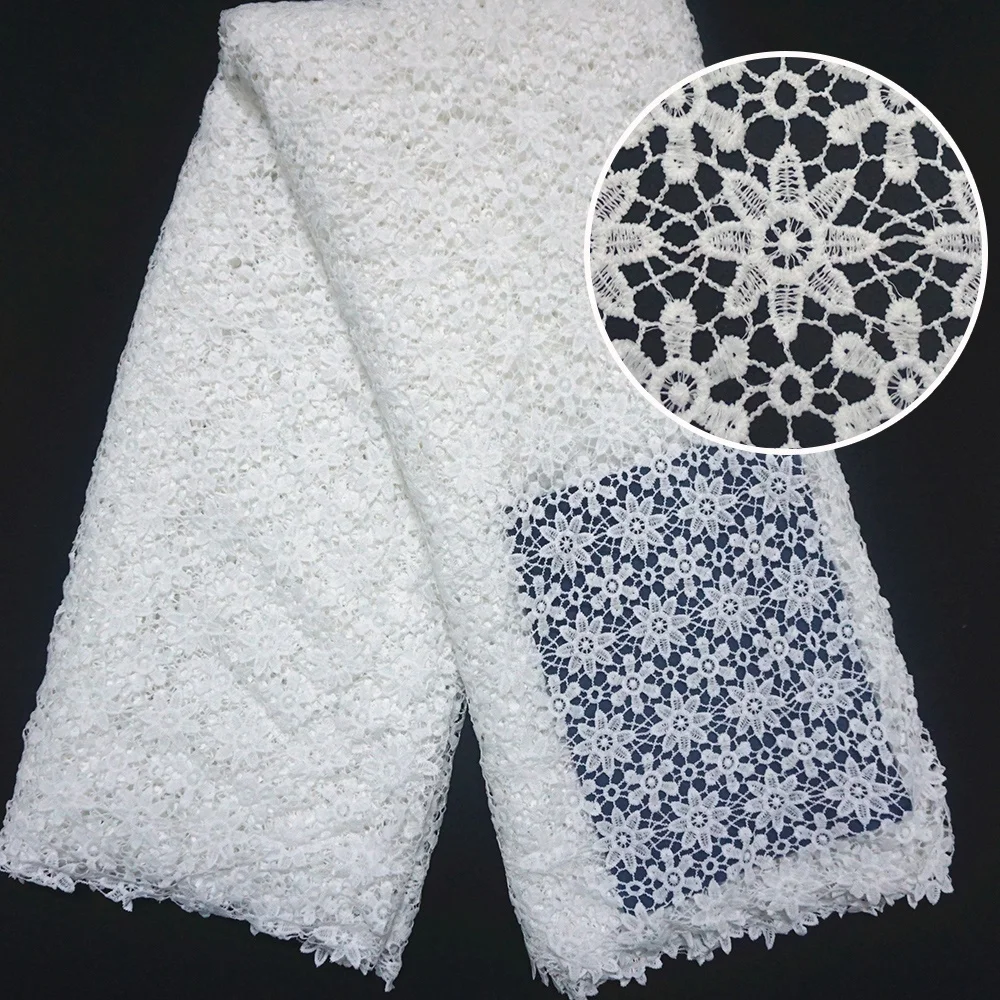 
Топ Новинка Африканское кружево Африканский стиль высокое качество химический Гипюр Вышивка шнур Африканское кружево ткани 