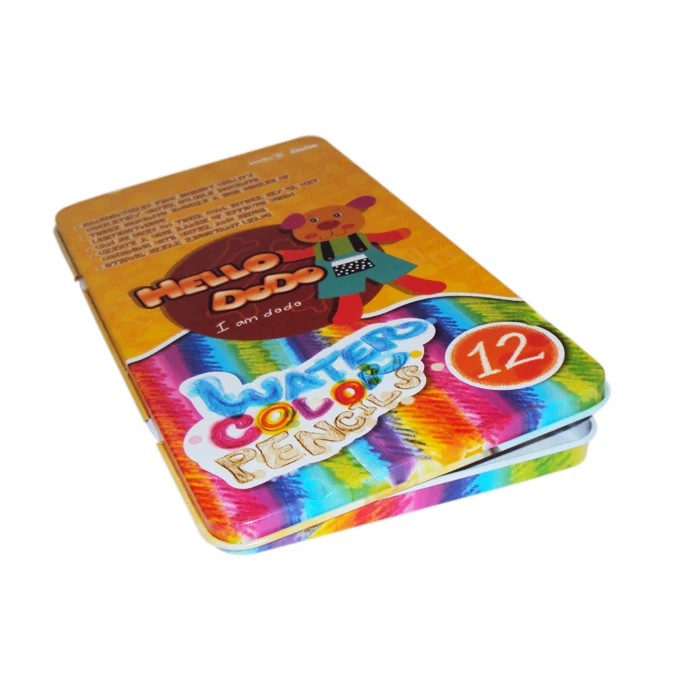 New Style Tin Pencil Case Personalize  Lovely Pencil Packing 12 Colored Pencils Tin Box