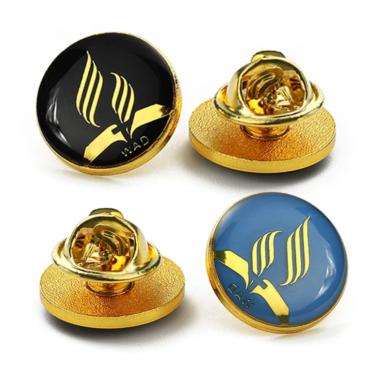 High Quality Epoxy Resin Hat Pin Custom design Your Own Metal Crafts Badges Metal 3d Small Button Epoxy Pins for Hats Wholesale