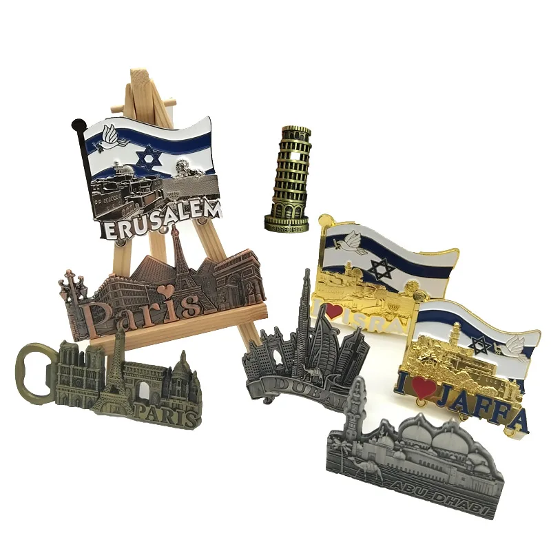Promotional Fridge Magnets Free Design Custom Fridge Magnet Souvenirs Metal Magnetic 3d Fridge Magnet for Travel Gift