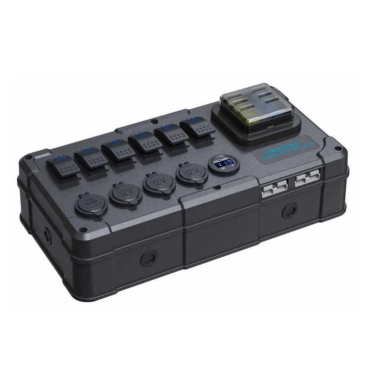 Carstel Auto Electronics 12V Control Hub Featuring Rocker Switch Anderson Connector & CIG Sockets