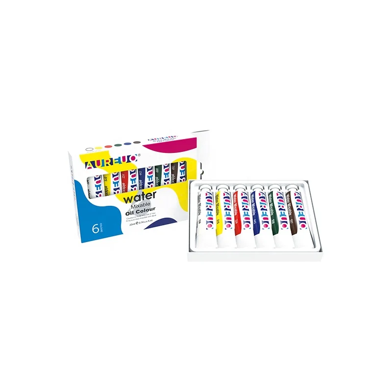 AUREUO 6 Colours 22ml Studio Grade Environment Friendly Art Water Mixable Oil Paints