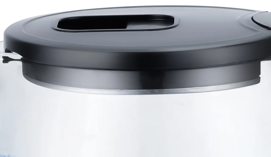 China factory Silver Transparent Black Household Hotel stainless steel tea electric glass kettle