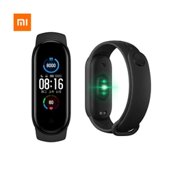 Глобальная версия Nfc Miband Xiomi Band5 bt 5 0 5ATM водонепроницаемый фитнес-браслет с AMOLED пульсометром и трекером Mi Band