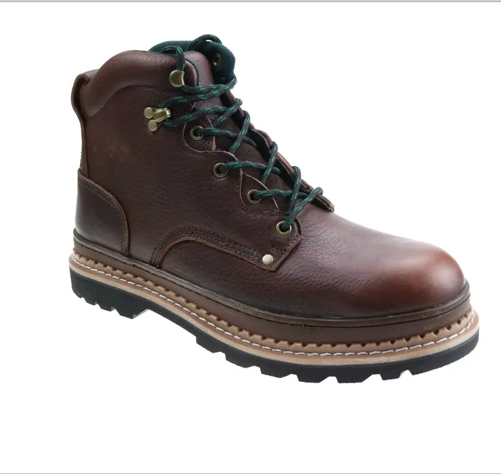 Outdoor Steel Toe Fashion Waterproof man  Construction Work Boots Cowhide Hiking Climbing Work Boots safety shoes