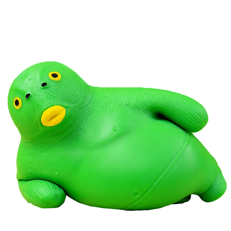 Wholesale TPR Sand Filled Green Fish Stress Relief Ball for kids Green Fish Novelty Party Props Fidget Squishy Toys