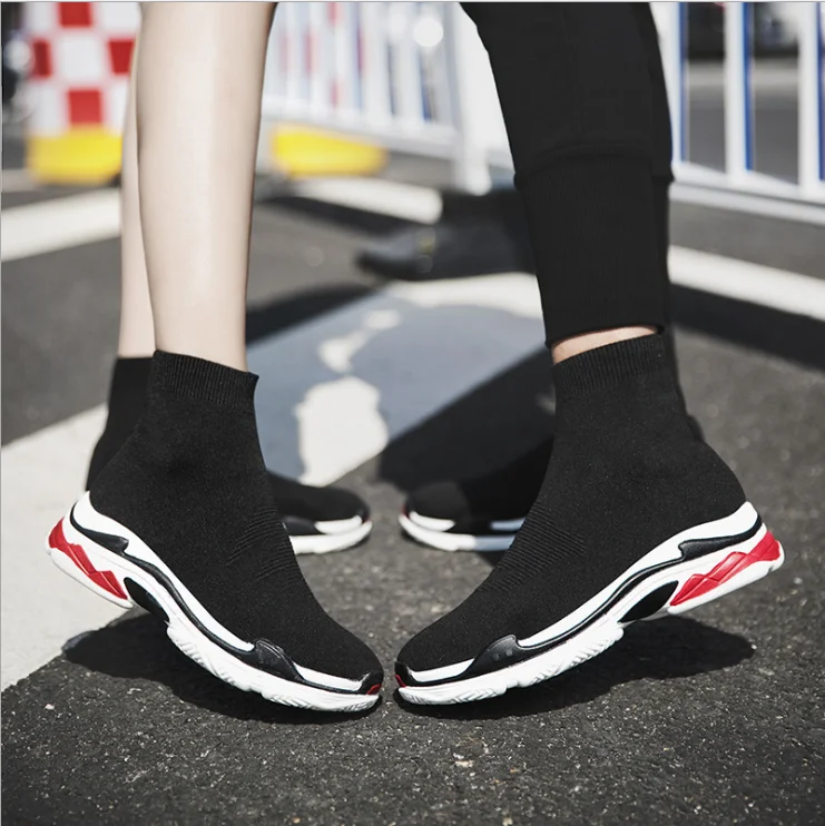 Popular Trendy Stretch Fabric Socks Sneakers Couples Running Sport Shoes Woman Men Mesh Scarpe Sportive Outdoor Jogging Trainers