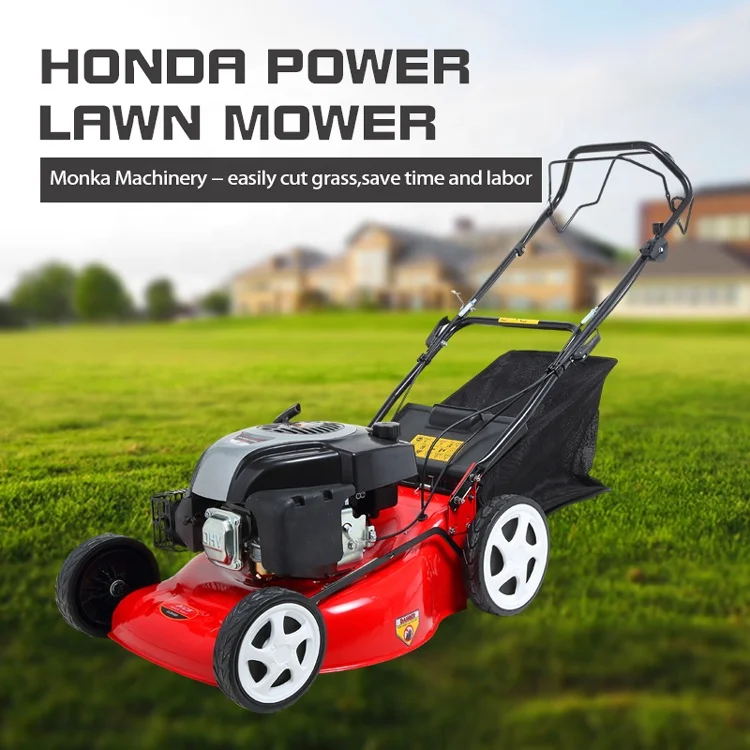 20inch GXV160 gas powered hand push self propelled petrol lawn mower