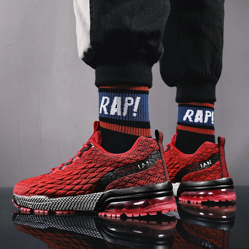 Popular ultralight running shoes marathon air cushion large sneakers