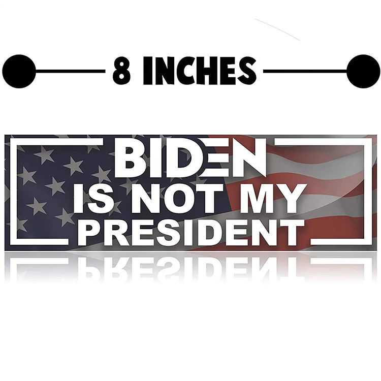 Biden, наклейка на бампер, не мой президент, наклейки на американские автомобили, наклейки с изображением Трампа