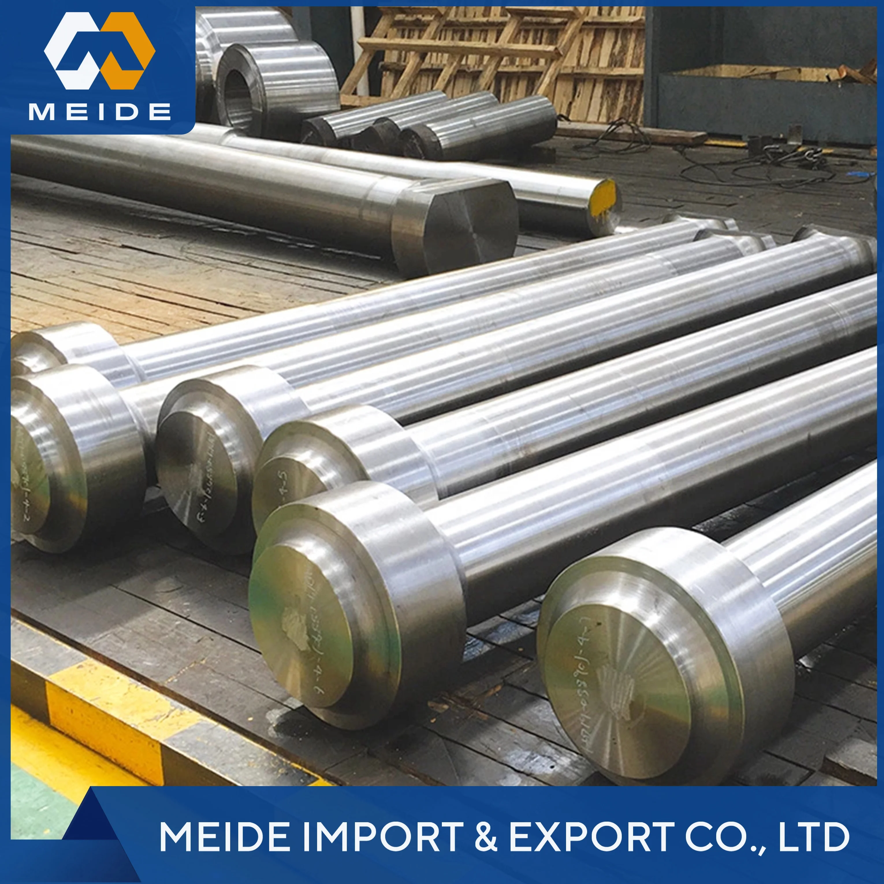 Custom alloy steel heavy duty working shaft Large forged shaft Marine processing propeller solid drive shaft