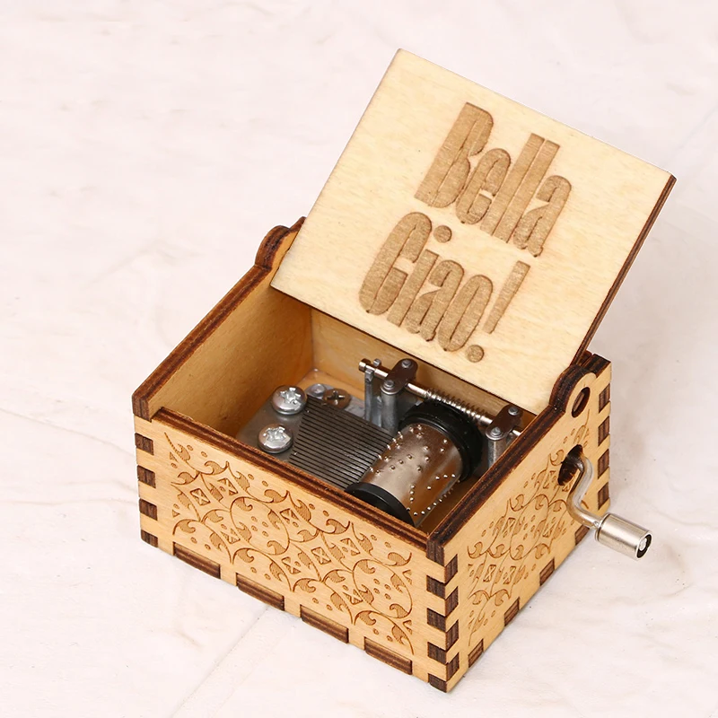 LA CASA DE PAPEL Movie Custom Engrave and Color Printing LOGO Bella Ciao Music Box