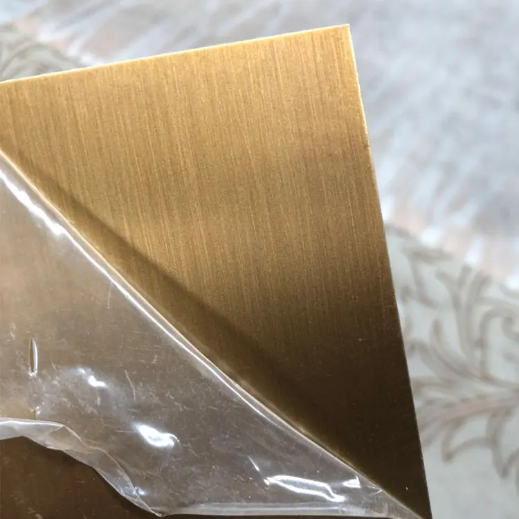 PVD Color Stainless Steel Sheet 201 304 304L Golden Stainless Steel Sheet