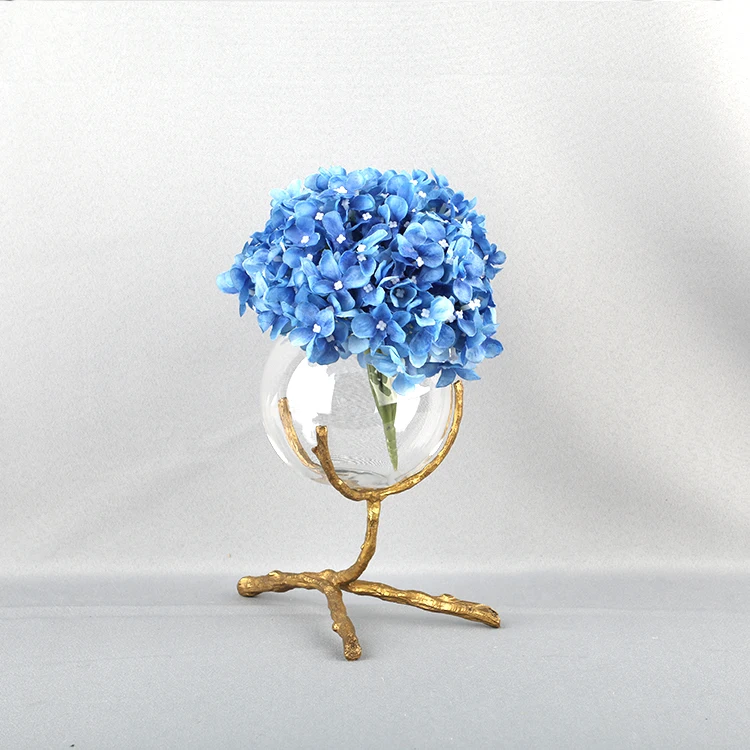 
single stem chandeliers vase for flowers blown glass vase home decorative copper dubai vase 