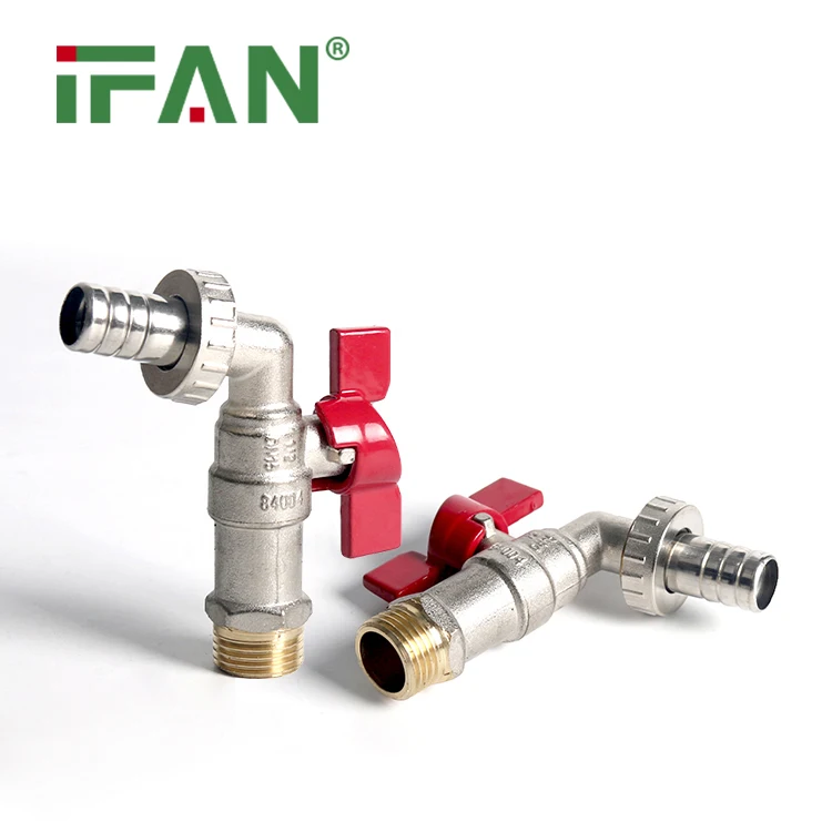 IFAN Free Sample Silver 1/2 3/4 Manual Bibcock Water Tap Brass Bibcock Tap