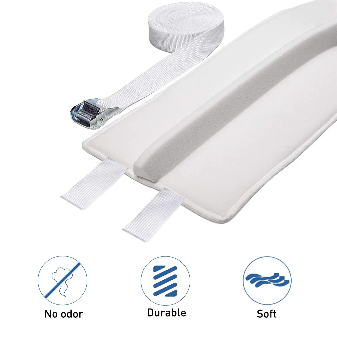 Twin to King Bed Converter Kit with Memory Foam Strap Mattress Connector & Fabric Bed Gap Filler for Home Furniture Use
