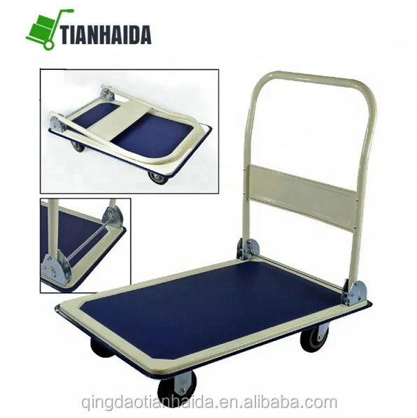 Heavy duty moving platform hand truck 4 wheels foldable platform trolley cart