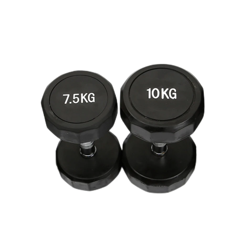 Eako sports gym home use 2.5kg-50kg free weights 12 sides rubber dumbbells