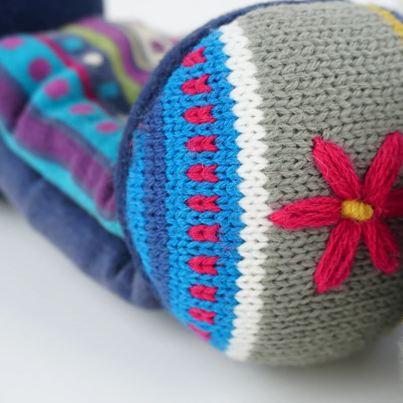 Gift Package Knitted Fleece Warm Earmuff Combed Cotton Breathable Pants Tights for Girl