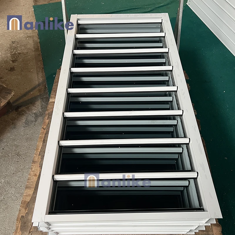 Anlike Hurricane Proof Adjustable External Aluminium Louvre Blade Vertical Jalousie Shutter Glass Louver Windows