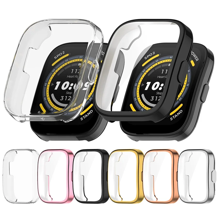 TPU Watch Protective Case Cover For Amazfit Bip5 Smartwatch full Cover For Huami Amazfit Bip5 Plating tpu protective case