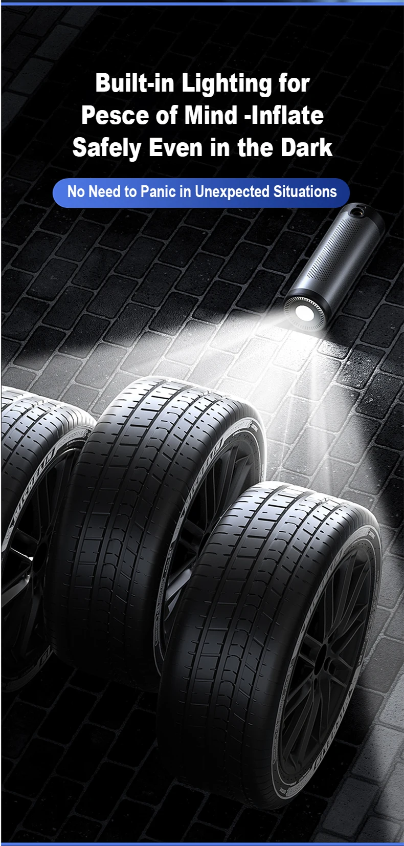 Hot sale 150psi air pump compressor tire inflator wireless handheld inflation car tyre pump air comp