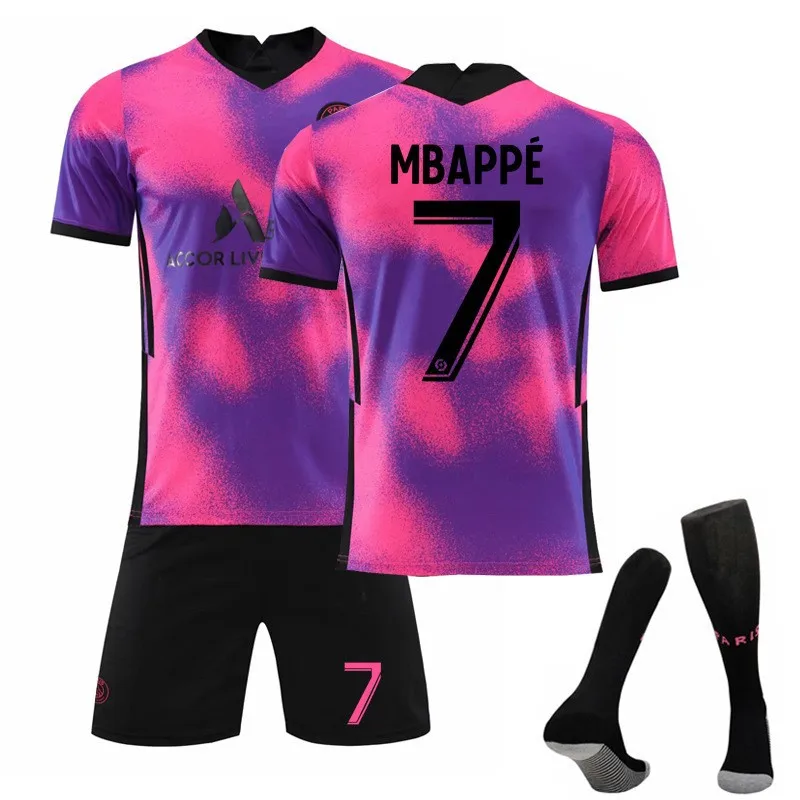 Customized Breathable Short-Sleeved Football Jerseys Suit Men Game Training Soccer Tracksuit