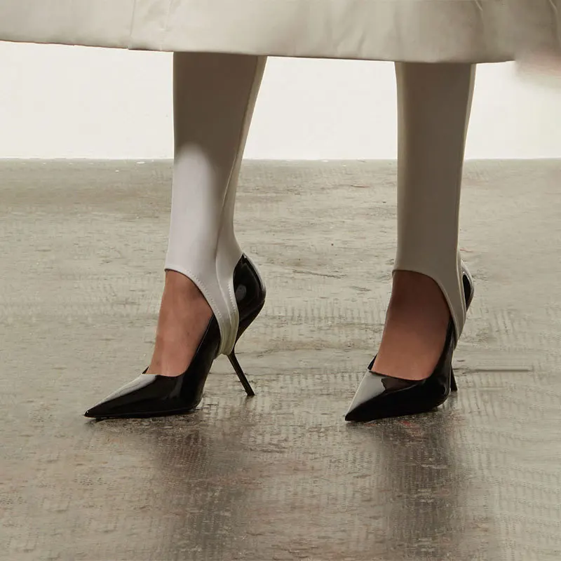 XINZI RAIN Private Label Ladies Pump Shoes Big Size 44 Elegant Point Toe Height Increasing Women Stiletto High Heels