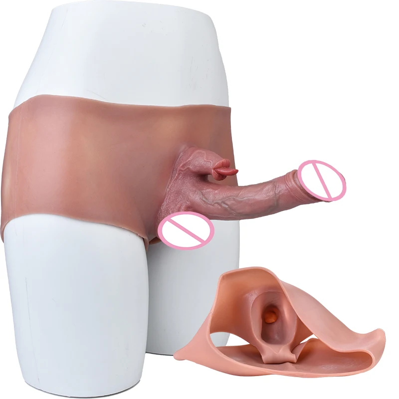 FAAK Toy Strap On packers Dildo penis sleeve for Men MTF and FTM sex toy Silicone Penis Extension Cock Extender Enhancer for Men