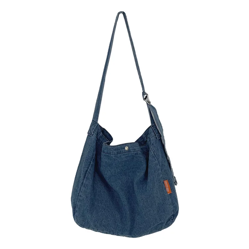 New design leisure denim bag large capacity shoulder bag with adjustable strap elegant tote bag for women